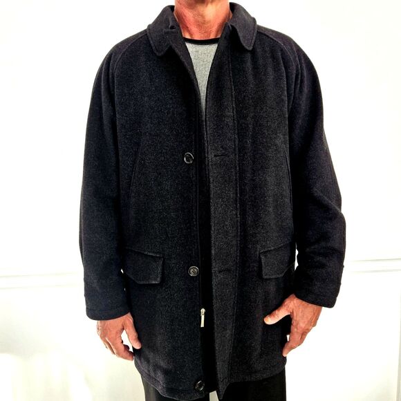 Burberry Black Wool Cashmere Nova Check Plaid Quilted Jacket Coat Mens Medium M - Picture 9 of 16